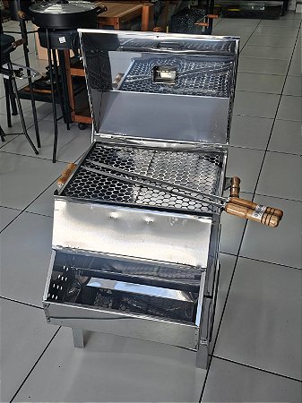 Churrasqueira a Bafo em Inox Sem Fumaça