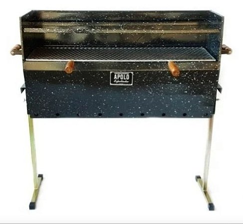 Churrasqueira de Espetinhos Apolo Espetinho Esmaltada com 2 Grelhas - Grande