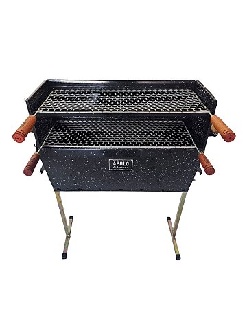 Churrasqueira de Espetinhos Apolo Espetinho Esmaltada com 2 Grelhas - Média