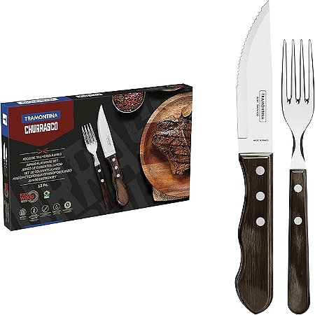 Jogo de Talheres para Churrasco 12 Peças Jumbo Tramontina