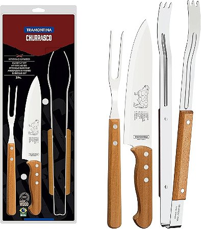 Jogo de Churrasco 3 Peças Dynamic Tramontina