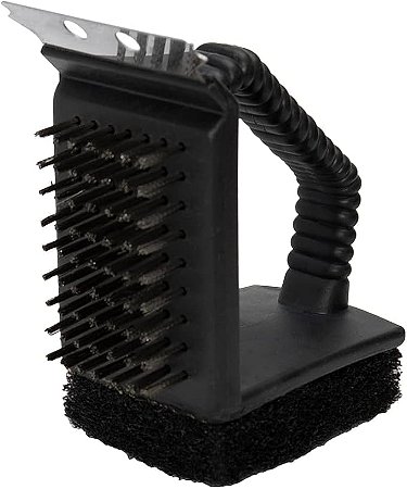 Escova de Aço Curta com Alça para Limpar Grelhas