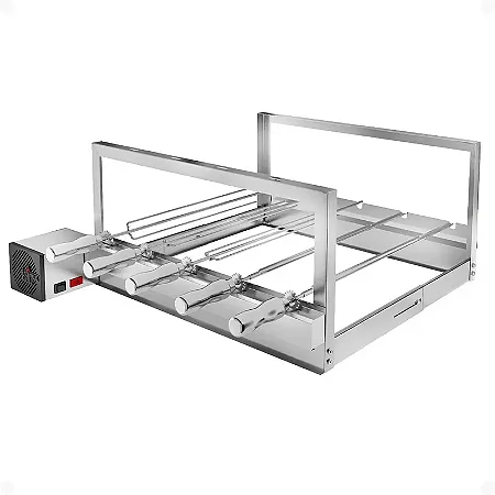 Kit Espetos Giratórios Regulável para Churrasqueira