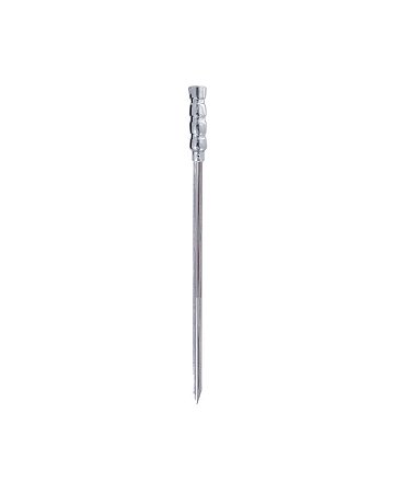 Espeto Simples Canelado com Cabo Revestido de Alumínio 45 cm Inox 430