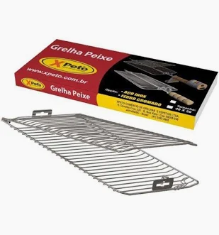 Grelha de Peixe em Inox para Espeto Giratório