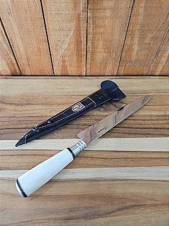 Faca 8" Aço Cirúrgico Cabo de Osso