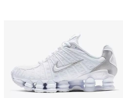 tenis nike shox branco e preto