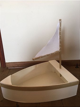 Barco madeira 58x 37x15 cm