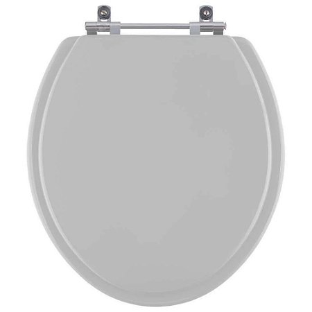 Assento Sanitário Poliester Classica Cinza Prata para vaso Celite