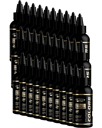 Twist Colors Air (Semipermanente versão Aerógrafo) 100ml -Embalagem com 30 frascos de 100ml cada.