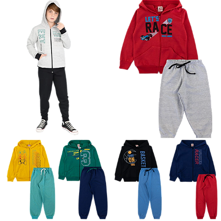 CONJUNTO MOLETOM 1 AO 8 ANOS