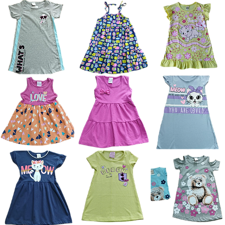 Kit 10 Vestidos  1 AO 14 anos