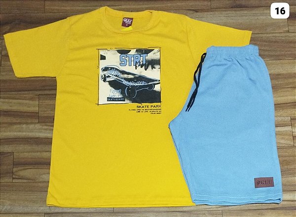 KIT 6 CONJUNTOS MASC. 10 AO 16 ANOS R$20,00 MOLETINHO