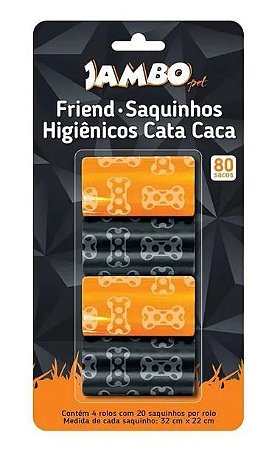 Cata Caca Refil Jambo Friend (4 Rolos c/ 20 sacos)