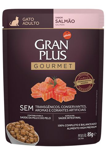 Sache Granplus Gourmet Gatos Adultos salmão 85g