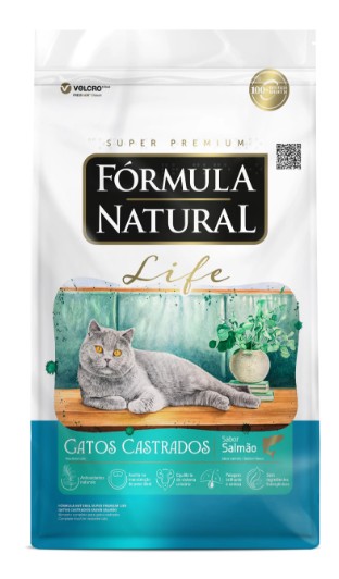 Formula Natural Life Gatos Castrados Salmão 15kg