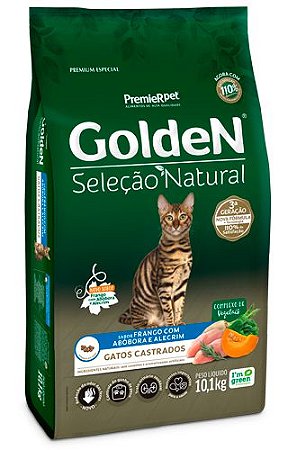Golden Seleção Natural Gatos Castrados Abobora 1kg