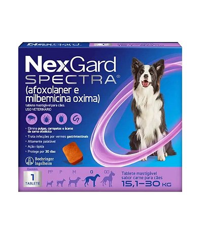 NexGard Spectra Cães (15,1 a 30kg) - 1 comprimido