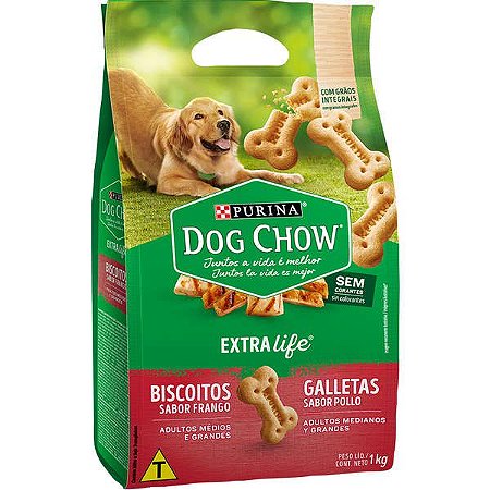 Biscoito Dog Chow Adultos Media/Grande Frango