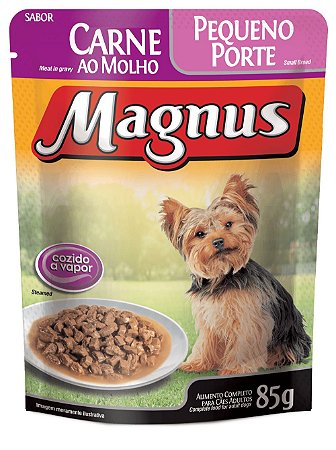 Sache Magnus Premium Cães Adultos Raças Pequenas Carne 85g