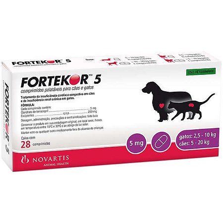 Fortekor Flavour 5mg c/ 28 comprimidos
