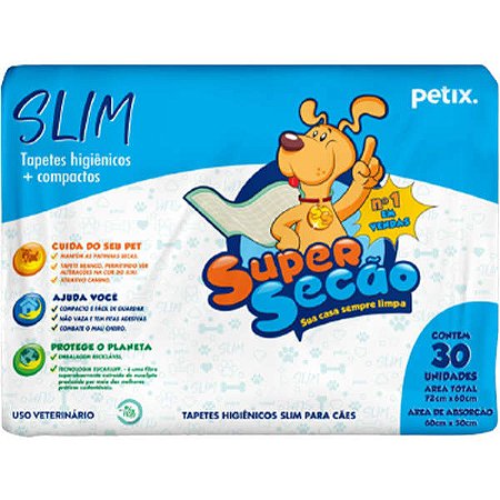 Tapete Higienico Super Secão Slim Adulto 60x72 - 30 unidades