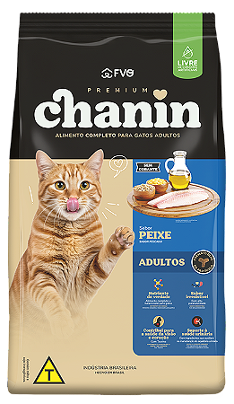 Chanin Gatos Adultos Peixe 25kg
