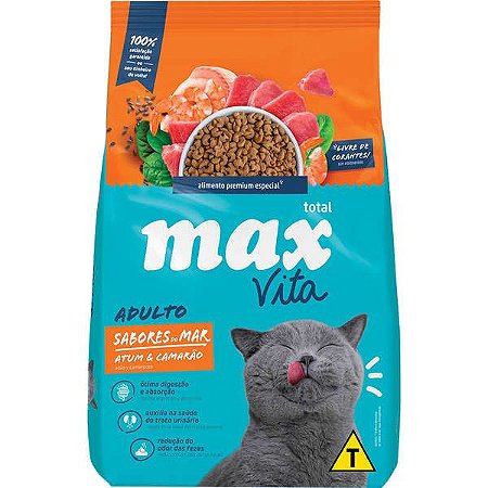 Max Cat Vita Gatos Adultos Sabores do Mar/Atum/Camarão 20kg