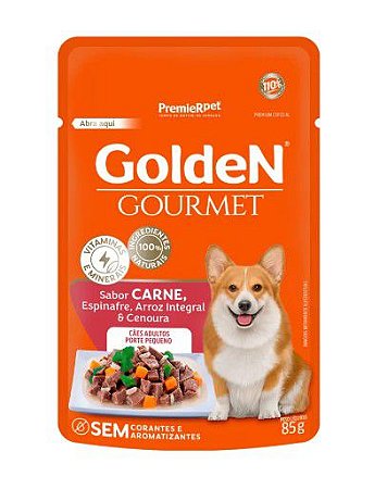 Sache Golden Gourmet Cães Adultos Raças Pequenas Carne 85g