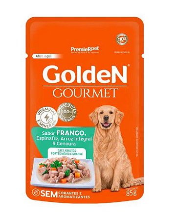 Sache Golden Gourmet Cães Adultos Raças Media/Grande Frango 85g