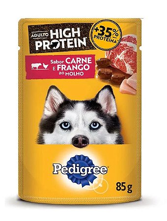 Sache Pedigree High Protein Cães Adultos Carne/Frango 85g