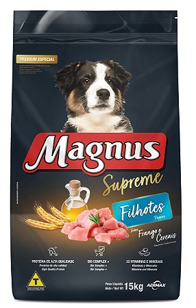 Magnus Supreme Cães Filhote Frango 15kg