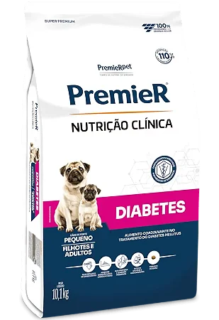 Premier Nutrição Clínica Cães Diabetes Raças Pequenas 2kg
