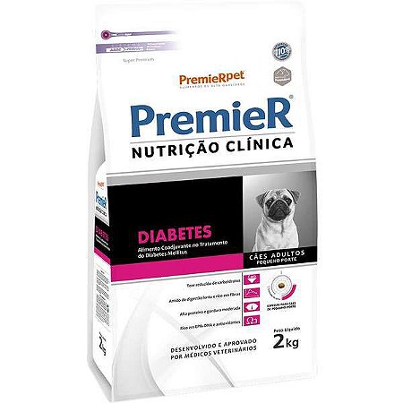 Premier Nutrição Clínica Diabetes Cães Porte Pequeno 2kg