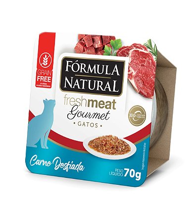 Formula Natural Fresh Meat Gourmet Gatos Adultos Carne Desfiada 40g