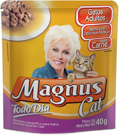 Sache Magnus Todo Dia Gatos Adultos Carne 40g