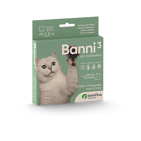Banni³ 0,3ml (Gatos até 2,5kg)