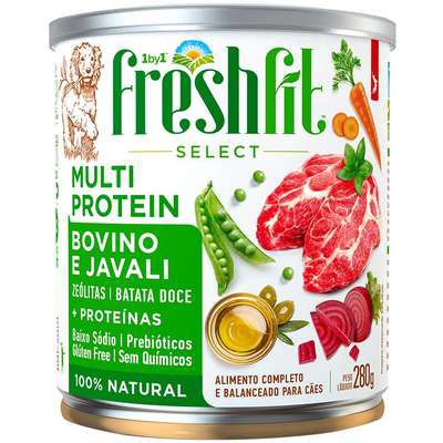 Fresh Fit Select Cães Adultos Multi Protein Bovino/Javali 280g