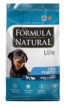 Formula Natural Life Cães Filhotes Raças Medias/Grandes Frango 15kg