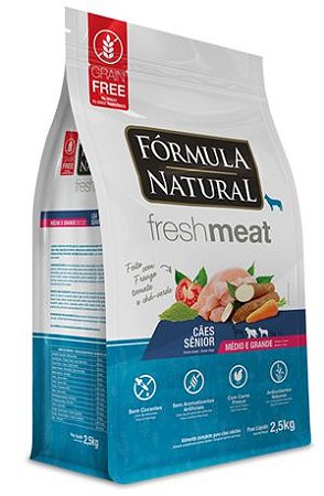 Formula Natural Fresh Meat Cães Senior Raças Medias/Grandes 12kg