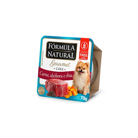 Formula Natural Fresh Meat Gourmet Cães Adultos Carne/Abóbora/Chia 70g