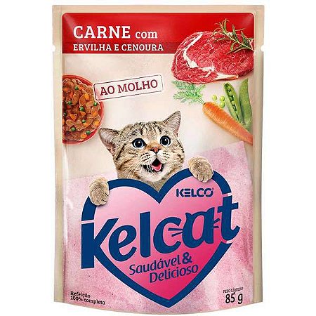 Sache Kelcat Carne/Ervilha/Cenoura 85g