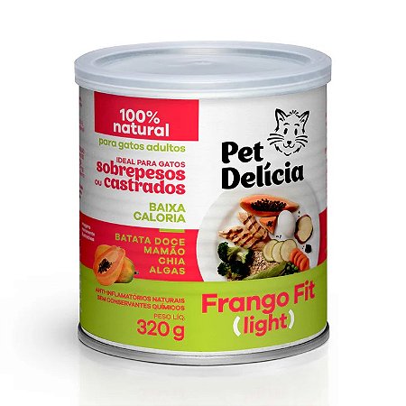 Petdelicia Gatos Fit Light Frango 320g