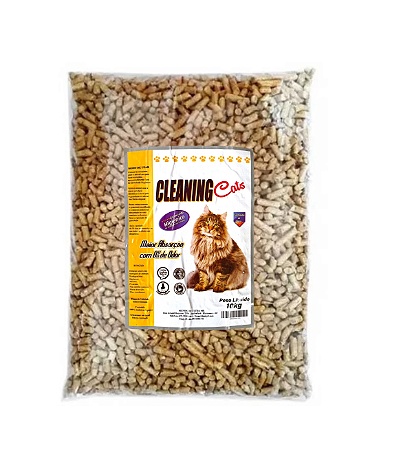 Areia Granulado De Madeira Para Gatos/Roedores Cleaning Cats 10kg