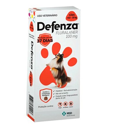 Defenza 100mg (Cães 4,5kg a 10kg) - 1 comprimido