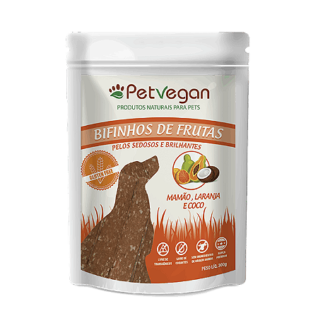 Bifinho PetVegan Mamão/Laranja/Coco 60g