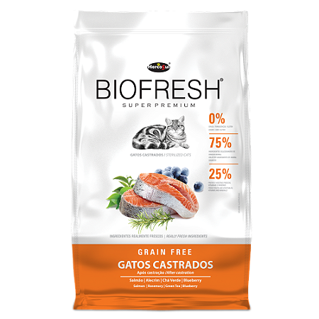 Biofresh Gatos Castrados Salmão 7,5kg