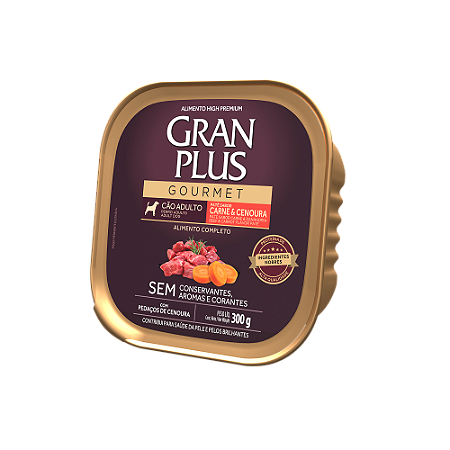 Granplus Gourmet Cães Adultos Carne/Cenoura 300g