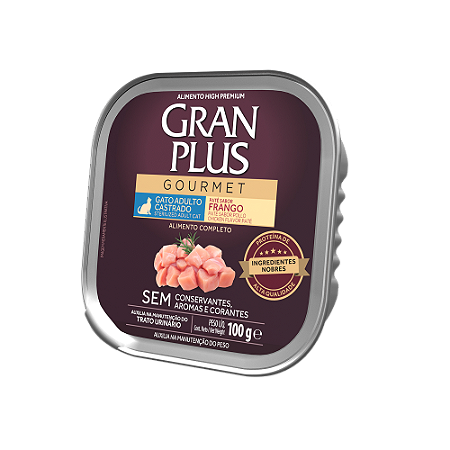 Granplus Gourmet Gato Adulto Castrado Frango 100g