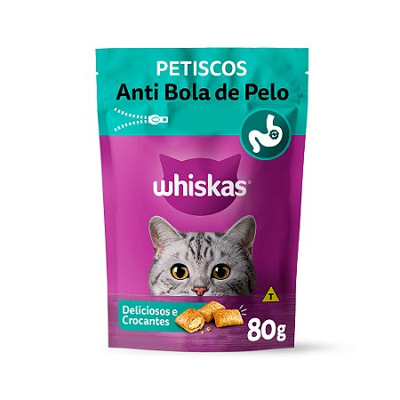 Snack Whiskas Temptations Anti Bola de Pelo 80g